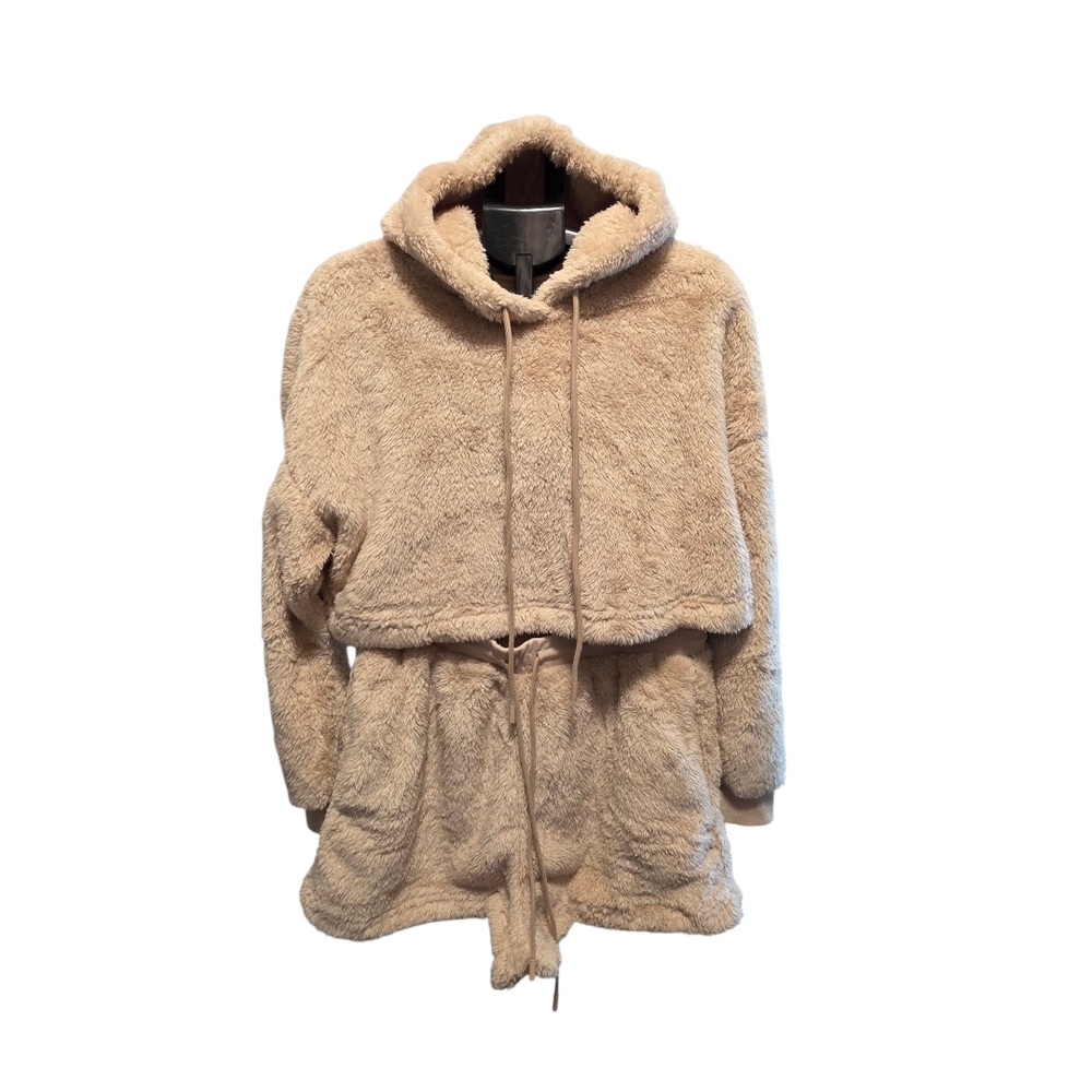 Cozy Khaki Fleece Pajama Set